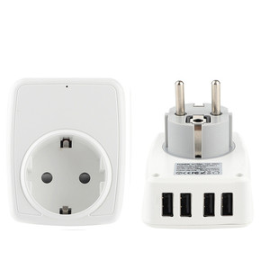 European Travel <strong>Plug</strong> <strong>Adapter</strong> US to Europe International Power Adaptor <strong>with</strong> 2 USB Ports,2 US Sockets- 4 in 1 Travel <strong>Plug</strong> - Product Image 3