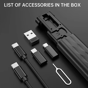 60W USB电缆存储套件充电数据OTG适配器组多连接器支架盒 - Product Image 3