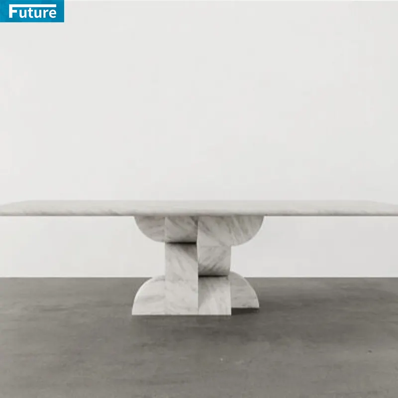 Table rectangulaire moderne en marbre de haute qualité, vente en gros