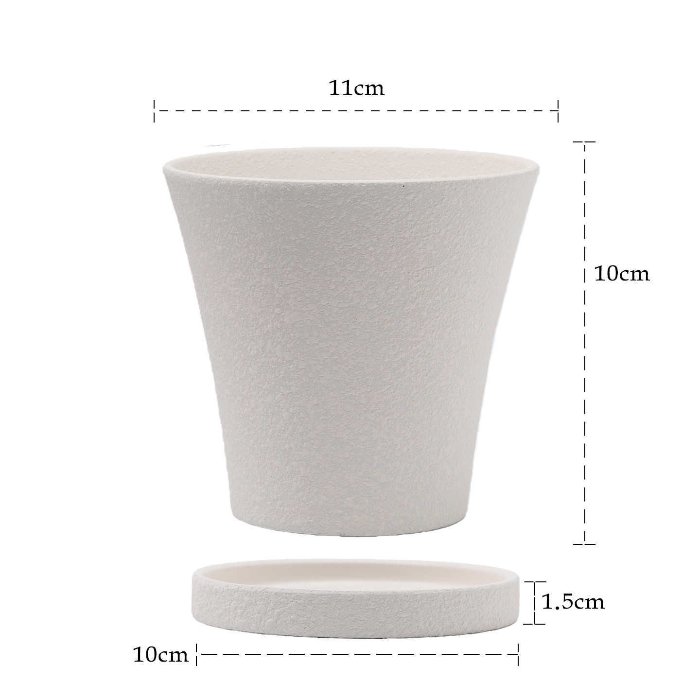 Lean round bisque clay slip-textured surface-1110 cm
