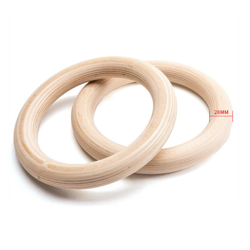 Anneaux en bois de 28 mm (doubles, sans sangle)