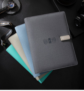 Power Bank Notebook A5 Notebook de carga inalámbrica set de regalo de negocios personalizado con disco U notebook con logotipo personalizado - Product Image 6