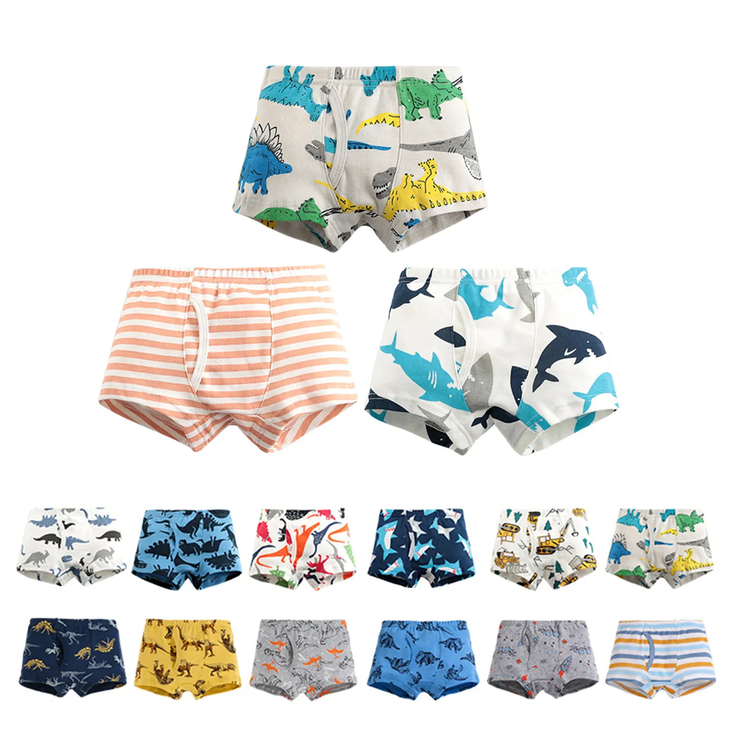 Atacado/ODM/OEM Crianças Roupas Baratos Cuecas Boxer Para Menino