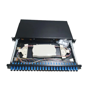 Cable óptico SC 1u 24Core Caja de terminales de fibra óptica deslizante Divisor de fibra óptica Caja de distribución Panel de conexión - Product Image 2