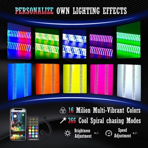 Yağ Spiral COB LED kırbaç ışıkları ile yan yana RF/APP kontrol RGB kovalayan Led anten için kırbaç UTV ATV Buggy RZR Can-Am - Product Image 2