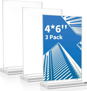 Trong suốt hai mặt rõ ràng nhựa giữ dấu hiệu A4 bàn hiển thị hình ảnh khung nhà máy <span class=keywords><strong>Acrylic</strong></span> giấy Bảng menu đứng - Product Image 3