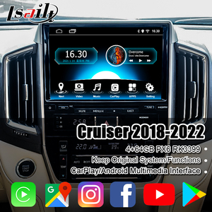 Lsailt PX6 4GB Androidマルチメディアインターフェイス、Spotify、Google Map for 2019-トヨタニューランドクルーザーLC200 GXR VXR - Product Image 2