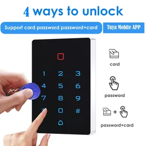 WiFi Tuya porta di controllo di accesso tastiera RFID tastiera IP68 impermeabile WG26 lettore di schede porta App di sblocco remoto