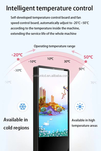 43 pollici verticale pavimento mobile HD 700 LCD lettore di annunci di rete Android con touch a infrarossi display macchina all-in-one - Product Image 4