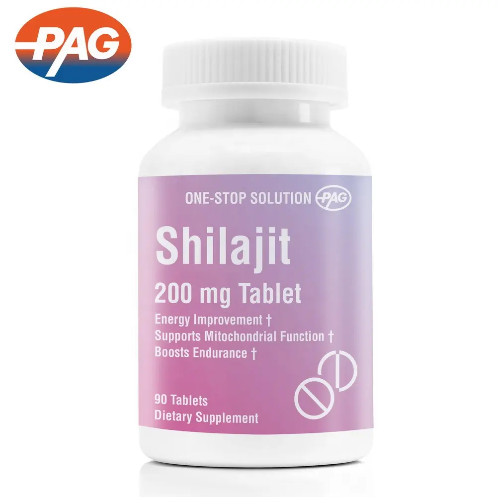 Prix de gros suppléments à base de plantes résine pour stimuler l'énergie et soutenir les mitochondries comprimés de Shilajit de l'Himalaya 200Mg