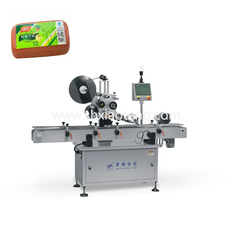 Máquina automática de rotulagem de placas de mesa com rolo e motor, preço de fábrica, caixa de mesa, caixa de posicionamento visual, rotulagem, rolo e motor