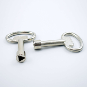 S5300 Bright Longer Version Cam <strong>Lock</strong> <strong>Key</strong> Quarter Turn Cam Latch <strong>Key</strong> 8mm Triangular Zinc <strong>Key</strong> - Product Image 4