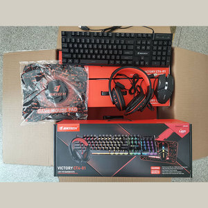 Jertech-Alfombrilla de ratón personalizada con retroiluminación LED RGB para juegos, juego de ordenador 4 en 1 con teclado y ratón - Product Image 6