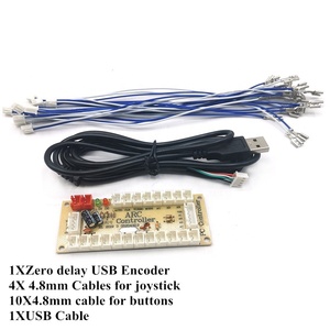 Controlador de Juego Arcade sin retardo de 5V codificador USB para PC, kit de botones de presión para PC MAME Raspberry Pi Retropie Projects