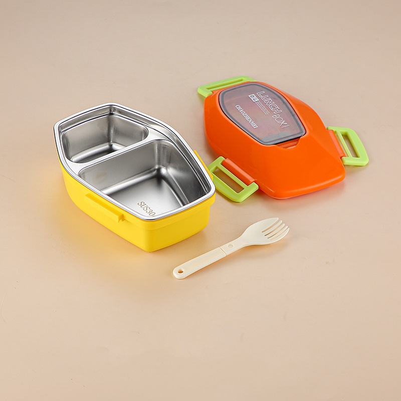 orange, 700ml, stainless steel, light, food box, 48 boxes