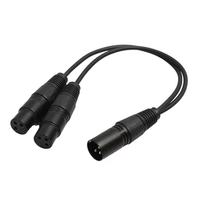 Hot 3Pin Xlr <strong>Splitter</strong> <strong>1</strong> Male and 2 Female 30cm XLR Cable <strong>Splitter</strong> for Microphone Mixer