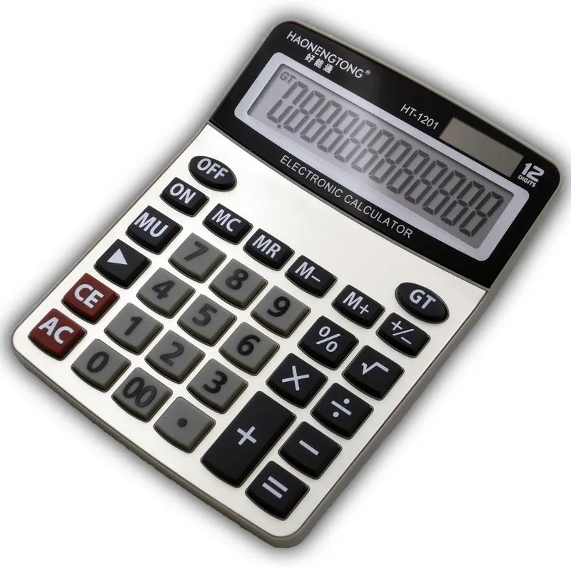 Calculadora financeira eletrônica do escritório 12 dígitos