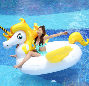 2021 nuovi grandi supporti per unicorno arcobaleno giallo cavalli volanti galleggiante per piscina scarichi galleggianti gonfiabili in PVC galleggiante per piscina - Product Image 5
