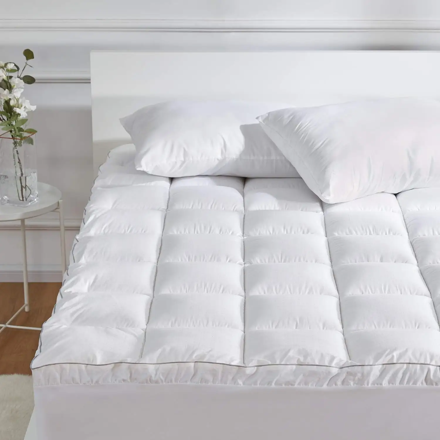 ที่นอนผ้าฝ้ายขนาดคู่, ที่นอนผ้าฝ้ายแบบซักด้วยเครื่อง, ที่นอนท็อปเปอร์ผ้าฝ้ายนุ่มระบายความร้อน