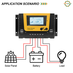 GCSOARソーラー充電コントローラ20A LCDディスプレイUSB付き家庭用ソーラーパネルシステム - Product Image 4