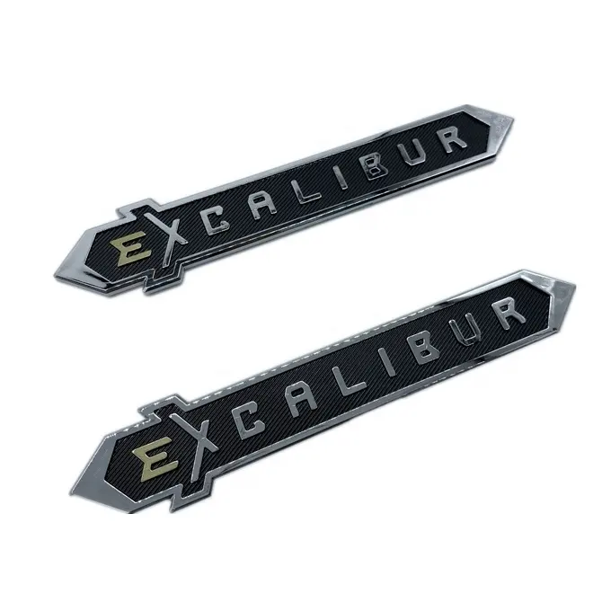 EXCALIBUR Logo Mobil 3D Krom, Lencana Stiker untuk Toyota Land Cruiser FJ200 Aksesori Eksterior