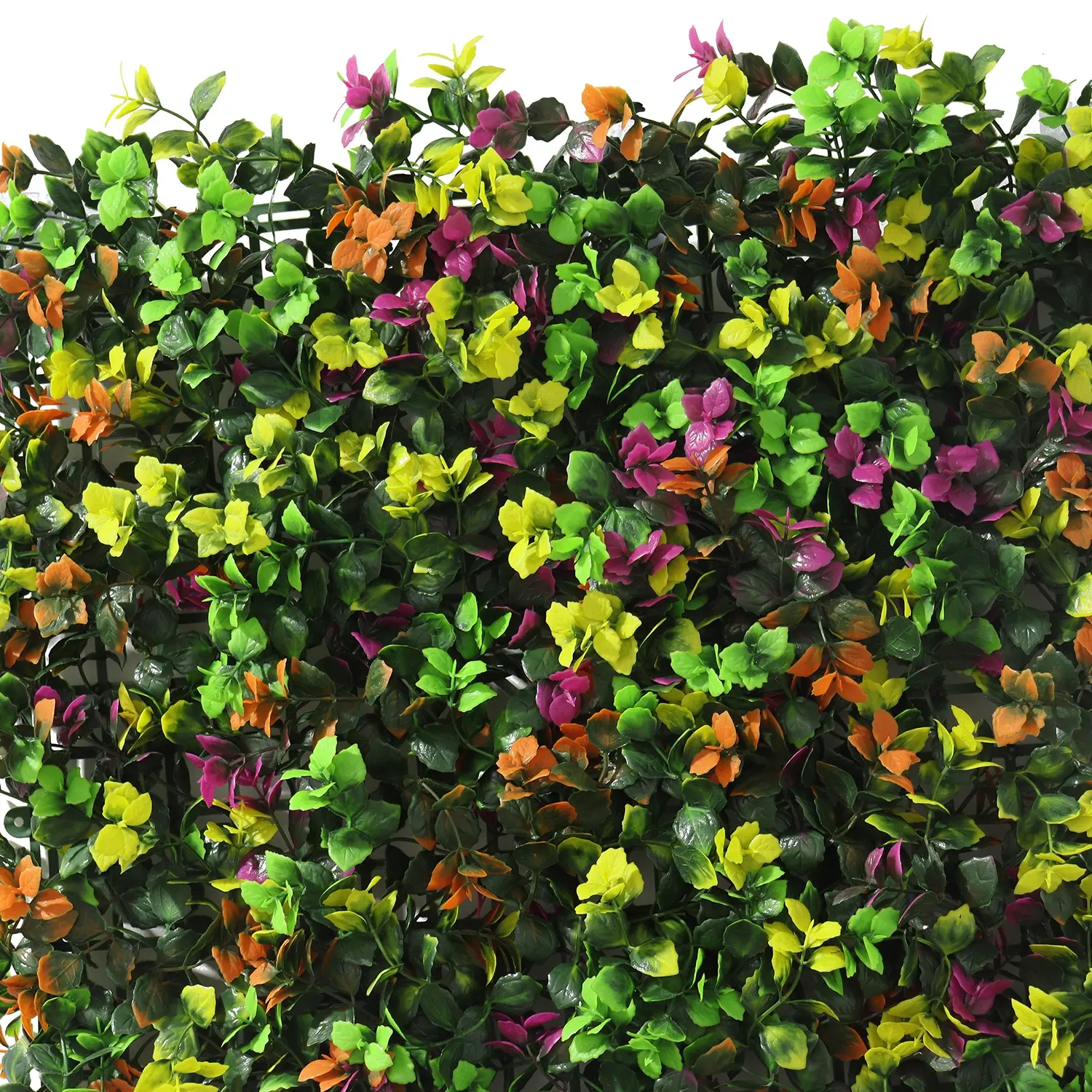 กำแพงพืชสีเขียวเทียมพลาสติกป้องกันรังสียูวีขนาด50*50ซม. สำหรับตกแต่งสวน