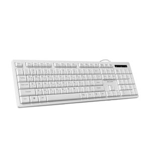 Teclado de ordenador básico con cable USB, tecla de entrada de una sola fila para Windows, PC y ordenador portátil, operación óptica, Material plástico - Product Image 3