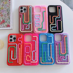 Game Style Phone Case for Apple iPhone 7-16 Pro Max Adults Fidget Sensory <strong>Activity</strong> Board Case Soft Silicone Protective <strong>Cover</strong>