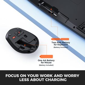 MEETION DirectorA-Ordenador y ratón con teclado numérico, receptor inalámbrico de 2,4 GHz, multisistema, USB, para el ordenador, el ratón y el teclado - Product Image 4