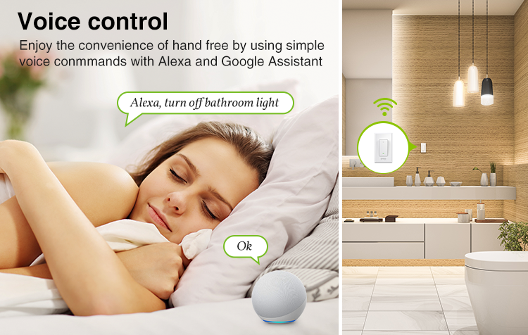 US Smart Wifi Wall 3-way Switch Panel light Switch Control Via Tuya smart wifi home light switch