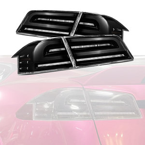 Tesla Model S için yükseltme ve modifiye LED arka lambaları için kırmızı Lens rengi ile 2014-2019 yeni Model - Product Image 3