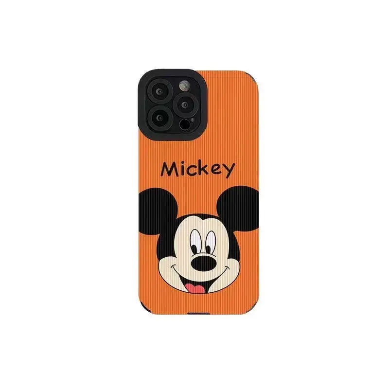 Karikatür turuncu alt Mickey iPhone 14 için uygun/13 cep telefonu kılıfı 12/11 anti-sonbahar 8p/XR her şey dahil yumuşak kılıf