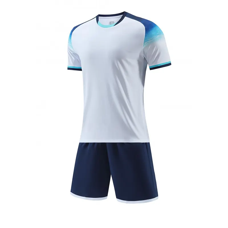 カスタムロゴトレーニングクラブサッカージャージ高品質Tシャツユニフォームセットポリエステル100% クイックドライ昇華サッカーウェア