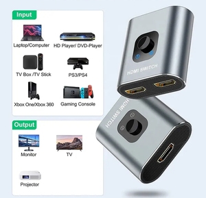 Factory price <strong>2</strong> Ports <strong>2</strong> in <strong>1</strong> Out 4K Bidirectional for HDTV <strong>Splitter</strong> Switch 2x1 4K60Hz Bi Directional Bi-Directional <strong>Switcher</strong>