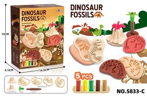 Sınır ötesi yeni renk kil hamuru oyuncak uzay gezegen dünya haritası dinozor taş küçük kutu DIY renk kil seti - Product Image 2