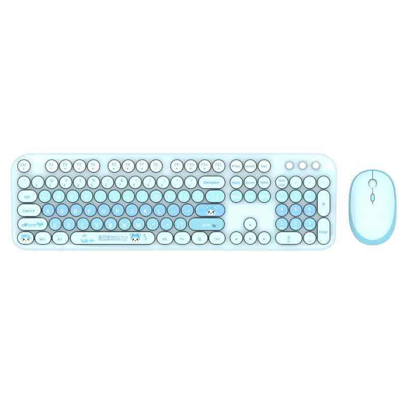 MOFii El precio de fábrica Combo de teclado y mouse inalámbricos de color lindo para uso en la oficina y enviar personas