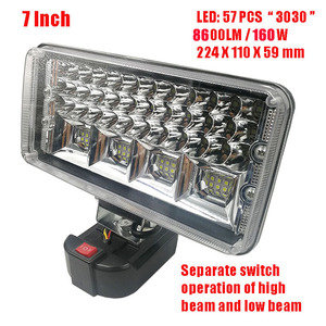 18V kablosuz LED projektör 3/4/5/7 inç çalışma lambası Li-ion pil USB güç kaynağı açık acil aydınlatma - Product Image 2
