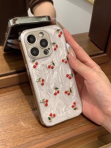 עבור iPhone 16 pro max טלפון x במקרה אישי אדום מותאם אישית כיסוי מגן דובדבן 15 14 13 12 במקרה טלפון