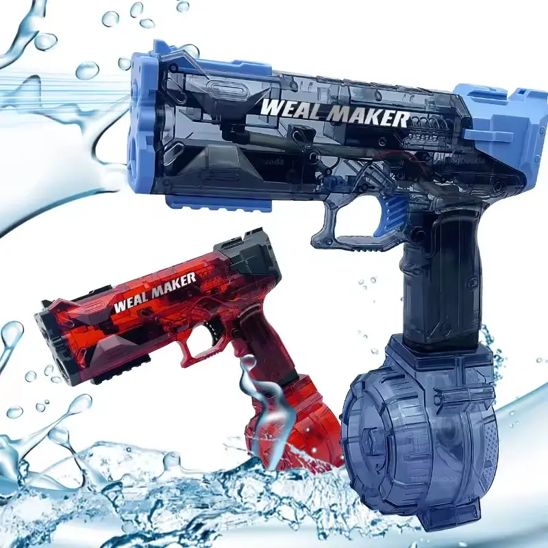 مسدس مياه كهربائي بإطلاق نار مستمر آلي بالكامل، مسدس مياه صيفي للأطفال، لعبة صيفية ذات سعة كبيرة لحمام السباحة كهدية للأطفال