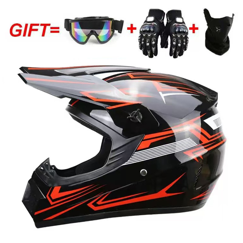 Bright red phantom goggles mask gloves