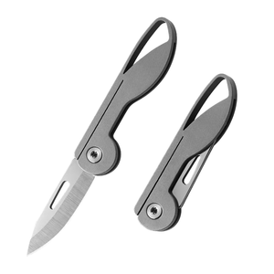 Compact &amp; Portable Outdoor Camping Tactical Utility Knife Box <strong>Cutter</strong> Stainless Steel <strong>Key</strong> Keychain Hunting Folding Pocket Knife - Product Image 1