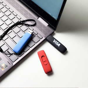 Unidad flash USB Led cifrado usb stick USB persalizado 3,0 deslizante caja de goma suave memoria pendrive - Product Image 4