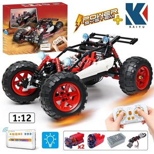 Nuevo diseño LED técnico RC ciudad coche MOC DIY bloques de construcción aplicación Control remoto programación todoterreno vehículo ladrillos juguete para niños