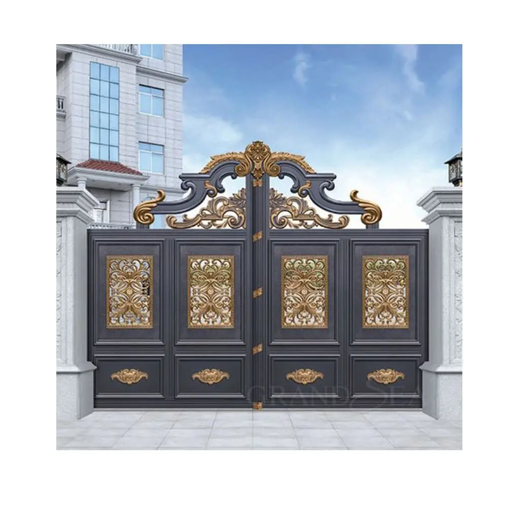 Metal Entrance Sliding Stainless Steel Big Main Gate Design for Homes Aluminum School Main Gate Design