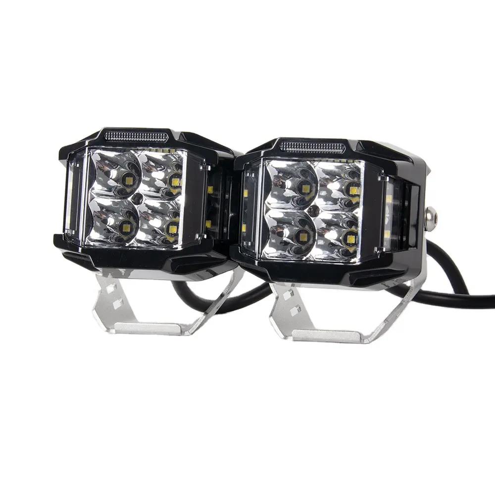 LED Work Light Spot Beam 40W Mini Driving Led Light Car con Side-Shooter Beam per Jeep e moto