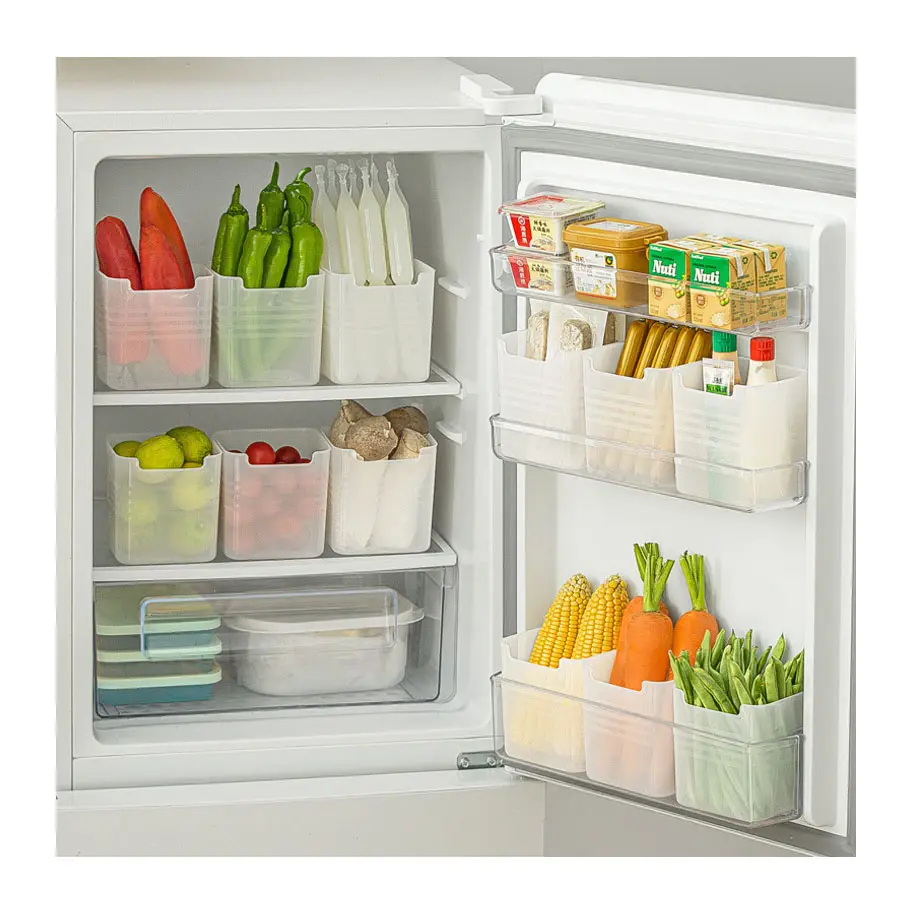 Mini freezer caixa organizadora, caixa de armazenamento de cozinha