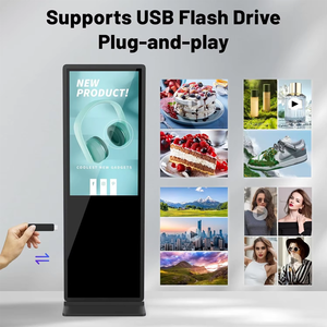 43 pulgadas 4K LCD interactivo Publicidad Interior Información Hub Android OS Soporte de suelo Monitor Pantalla de señalización digital - Product Image 2