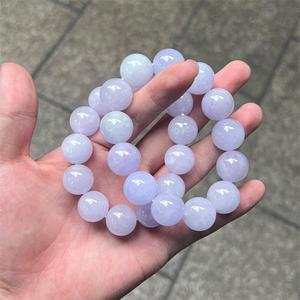 ラベンダー翡翠ブレスレット天然石ジュエリーパープルミャンマー本物の証明書付きヒーリング翡翠チャーム - Product Image 2