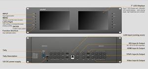 LILLIPUT RM-7028S 2*7&quot; 3RU Pull-out Rack Mount Video Monitor with 1280*800 <strong>LED</strong> IPS Screen SDI, HDMI, <strong>YPbPr</strong> for Broadcasting - Product Image 4