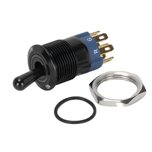 Interruttore a levetta illuminato ON-ON da 16MM nero interruttore a levetta a pulsante impermeabile da 12 Volt interruttore a levetta rotondo 12 V 20A con filo - Product Image 1